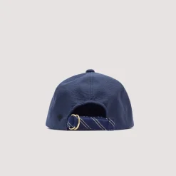 Headwear|Beams Plus 6 Panel Hat Seersucker - Navy