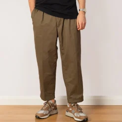 Trousers|Beams Plus 2 Pleat Twill Trouser - Olive