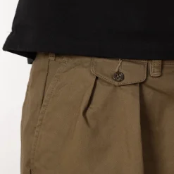 Trousers|Beams Plus 2 Pleat Twill Trouser - Olive