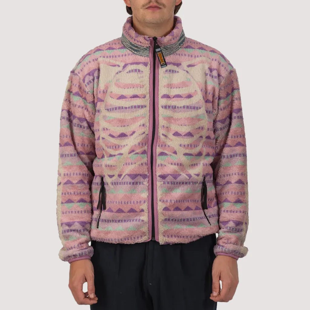 Sweatshirts|Kapital Ashland Stripe & Bone Zip Fleece - Pink