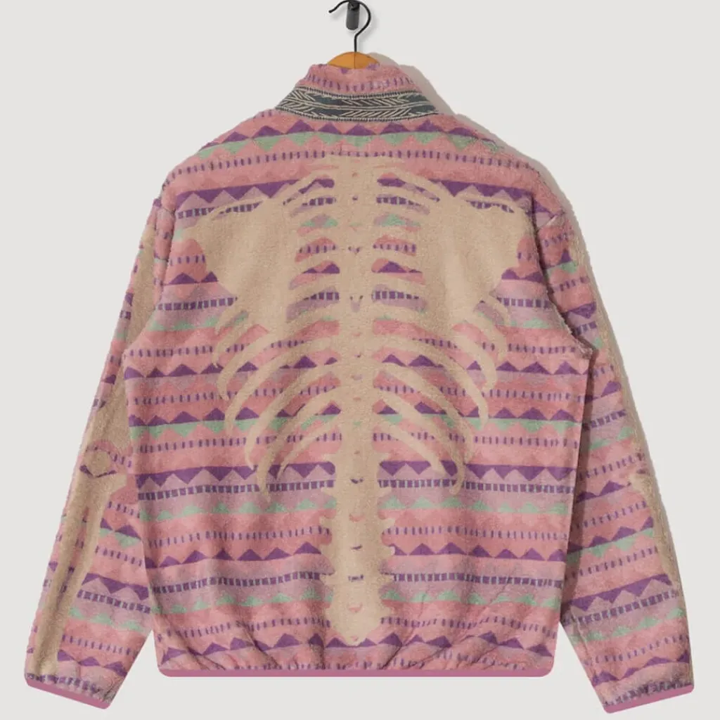 Sweatshirts|Kapital Ashland Stripe & Bone Zip Fleece - Pink