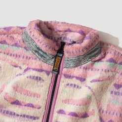 Sweatshirts|Kapital Ashland Stripe & Bone Zip Fleece - Pink