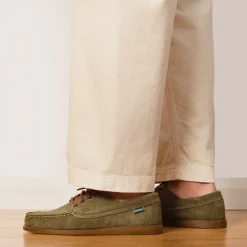 Footwear|Sebago Askook Suede - Green Military