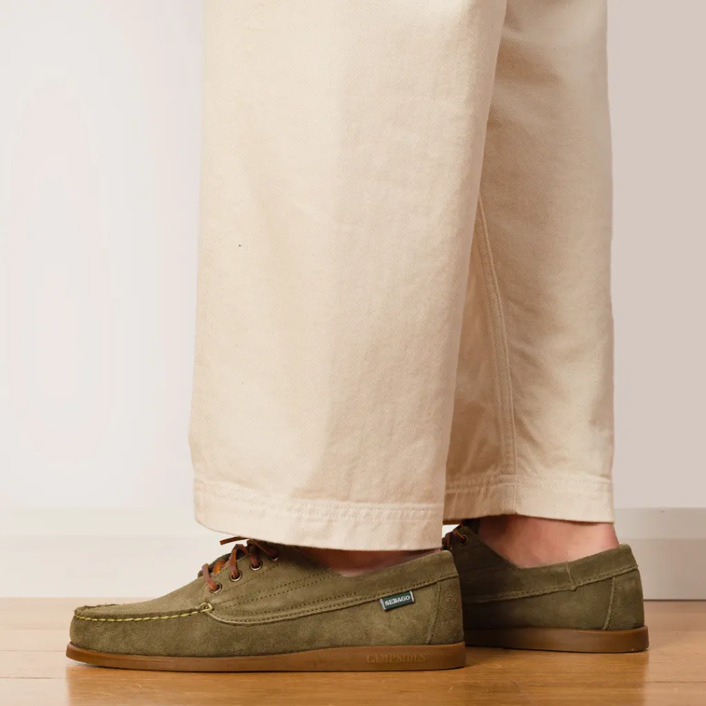 Footwear|Sebago Askook Suede - Green Military