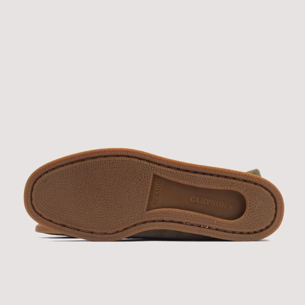 Footwear|Sebago Askook Suede - Green Military