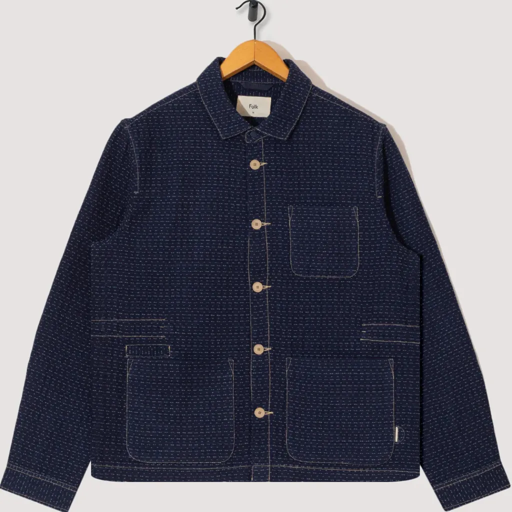 Jackets|Folk Assembly Jacket - Indigo Floatstitch