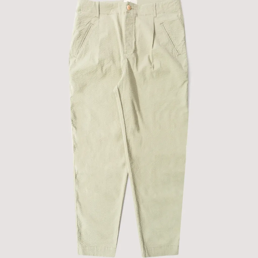 Trousers|Folk Assembly Trouser - Light Sage Seersucker