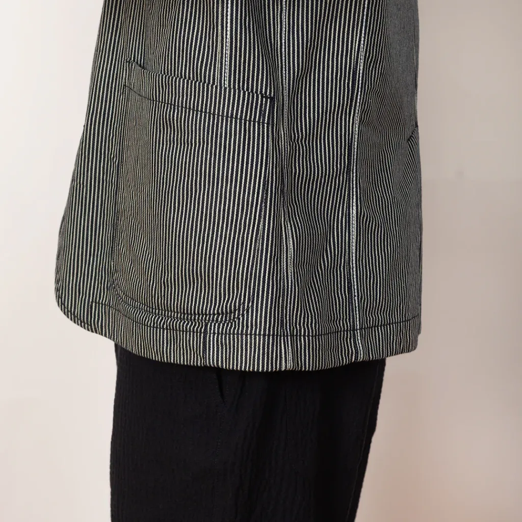 Jackets|Universal Works Bakers Jacket - Hickory Stripe Denim