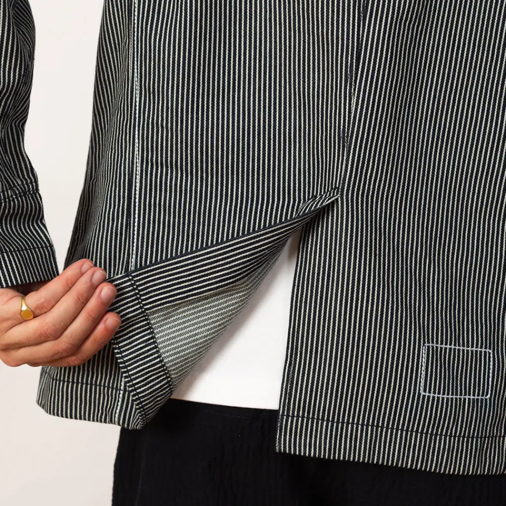Jackets|Universal Works Bakers Jacket - Hickory Stripe Denim
