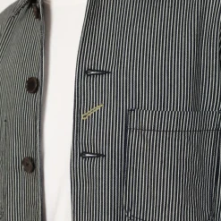 Jackets|Universal Works Bakers Jacket - Hickory Stripe Denim