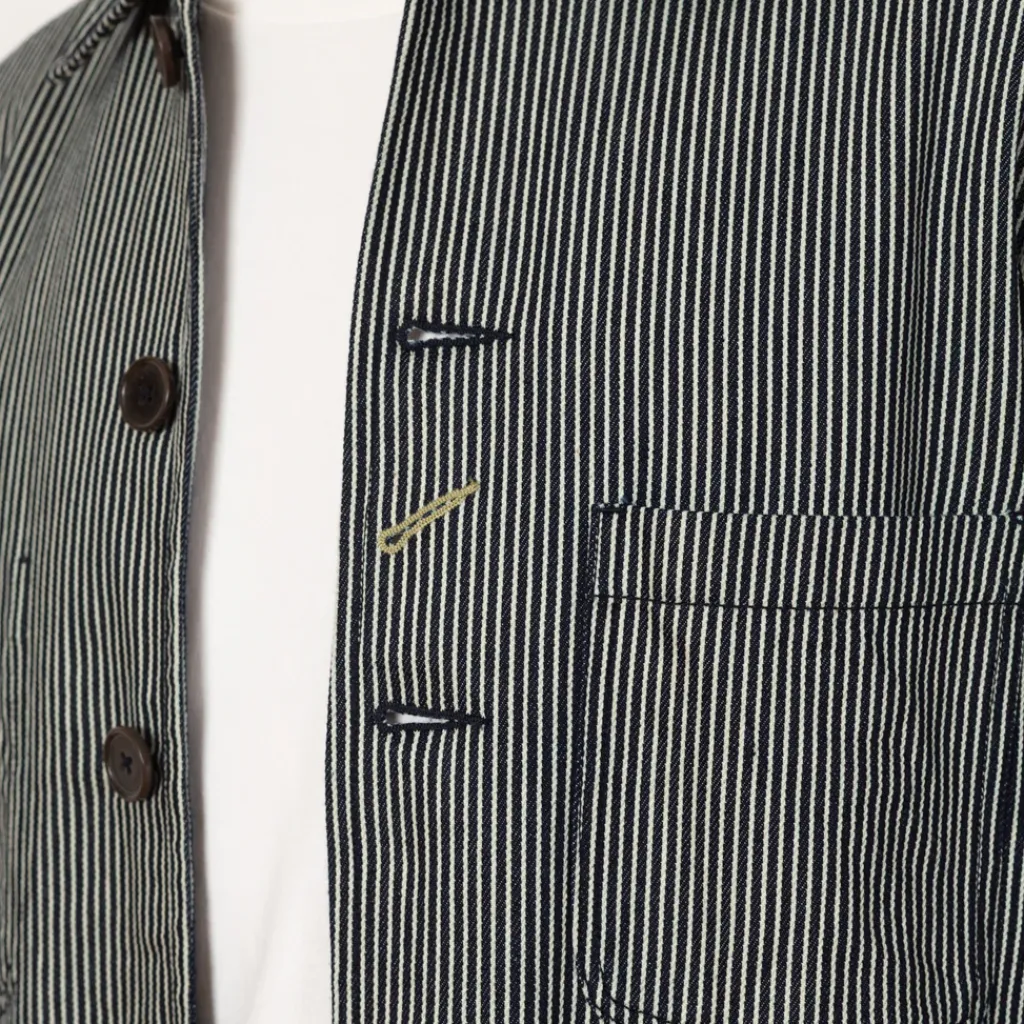Jackets|Universal Works Bakers Jacket - Hickory Stripe Denim