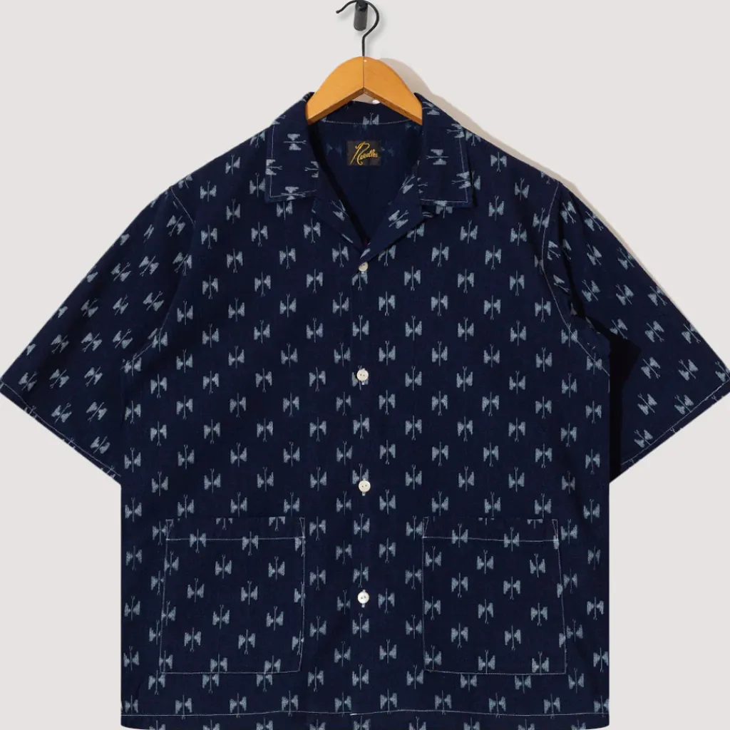 Shirts|Needles Cabana Shirt Indigo Kasuri - Papillon