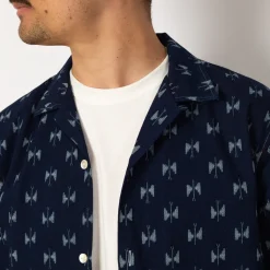 Shirts|Needles Cabana Shirt Indigo Kasuri - Papillon