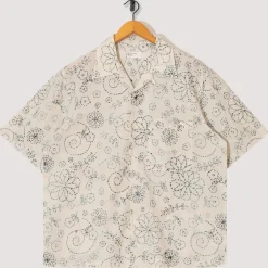 Shirts|Universal Works Camp Shirt - Ecru/Charcoal