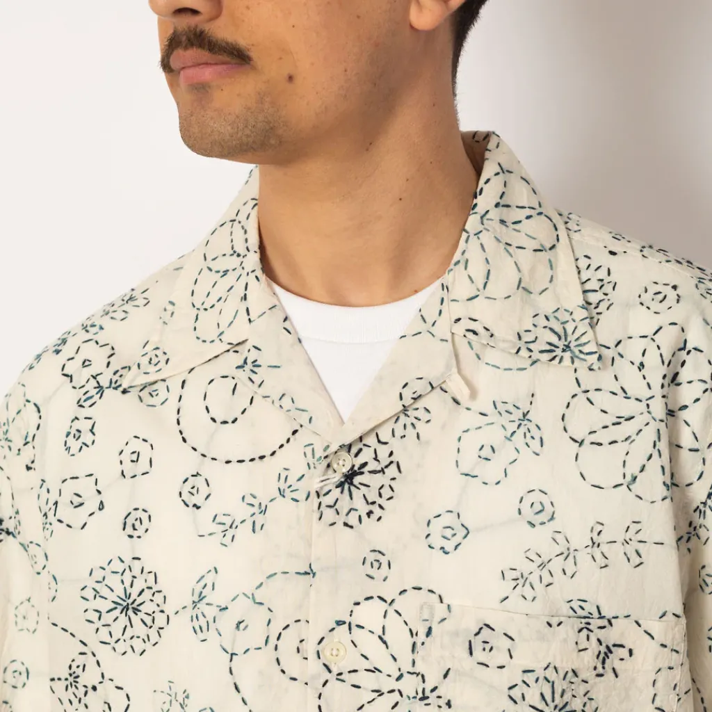 Shirts|Universal Works Camp Shirt - Ecru/Charcoal