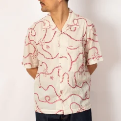 Shirts|Universal Works Camp Shirt - Ecru/Terracotta