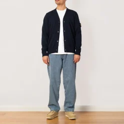 Knitwear|Stone Island Cardigan - Navy Blue (V0120)