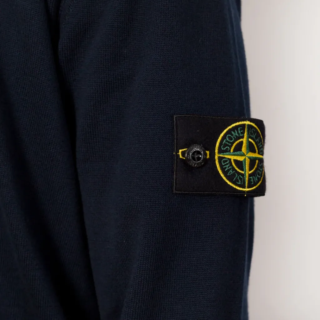 Knitwear|Stone Island Cardigan - Navy Blue (V0120)