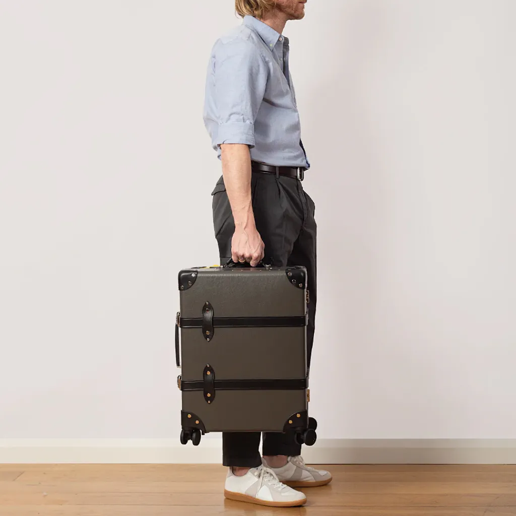 Bags|Globe-Trotter Centenary Four Wheel Carry-On Case - Charcoal/Black/Chrome