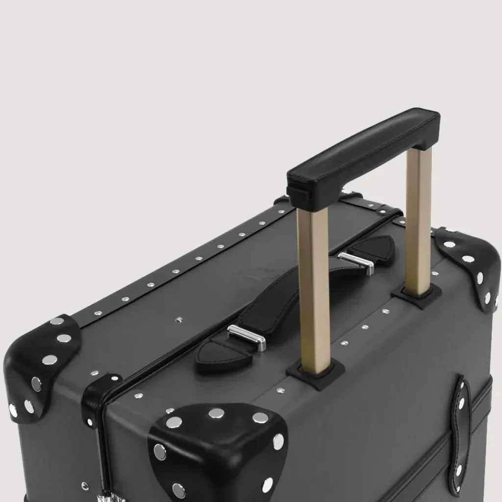 Bags|Globe-Trotter Centenary Four Wheel Carry-On Case - Charcoal/Black/Chrome
