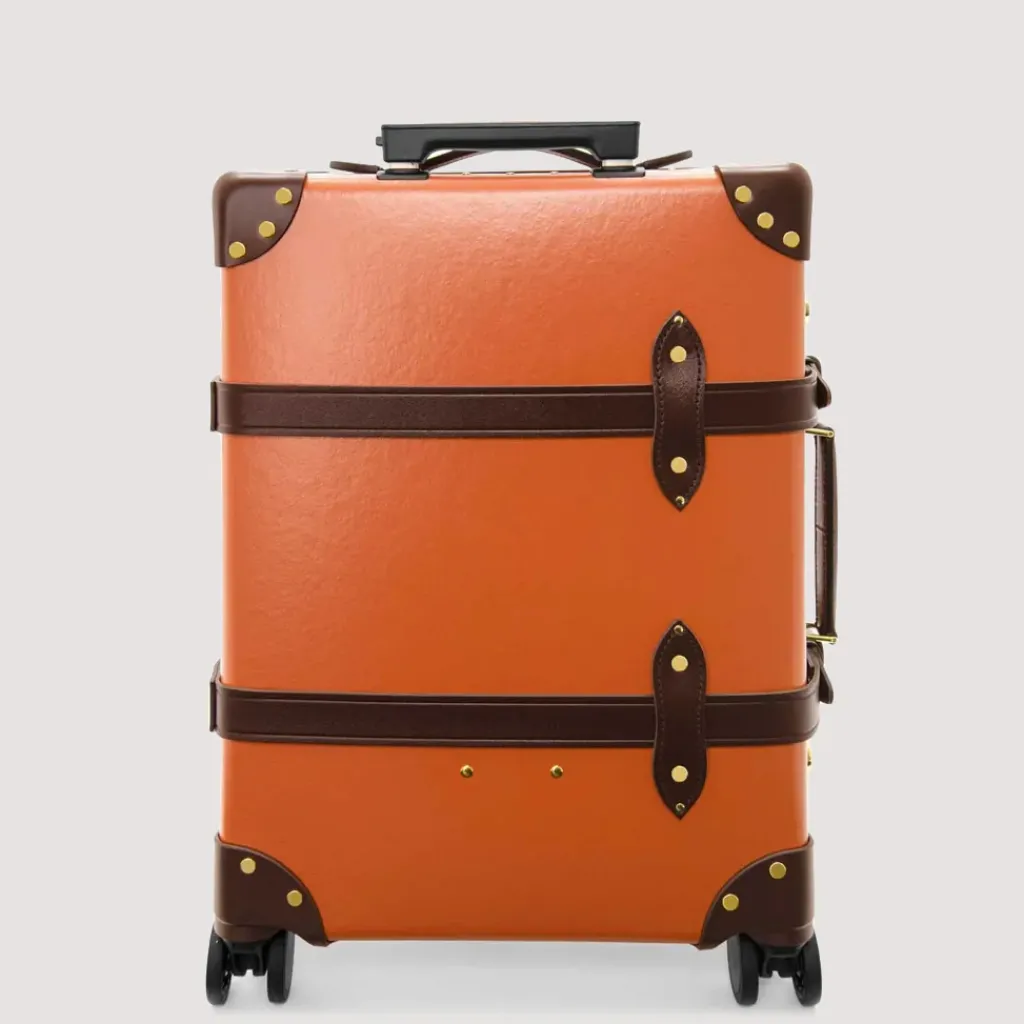 Bags|Globe-Trotter Centenary Four Wheel Carry-On Case - Marmalade/Brown/Gold