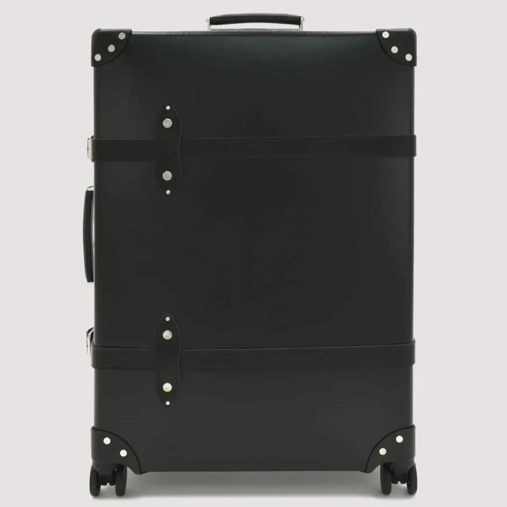 Bags|Globe-Trotter Centenary Four Wheel Check-In Case - Black/Black/Chrome