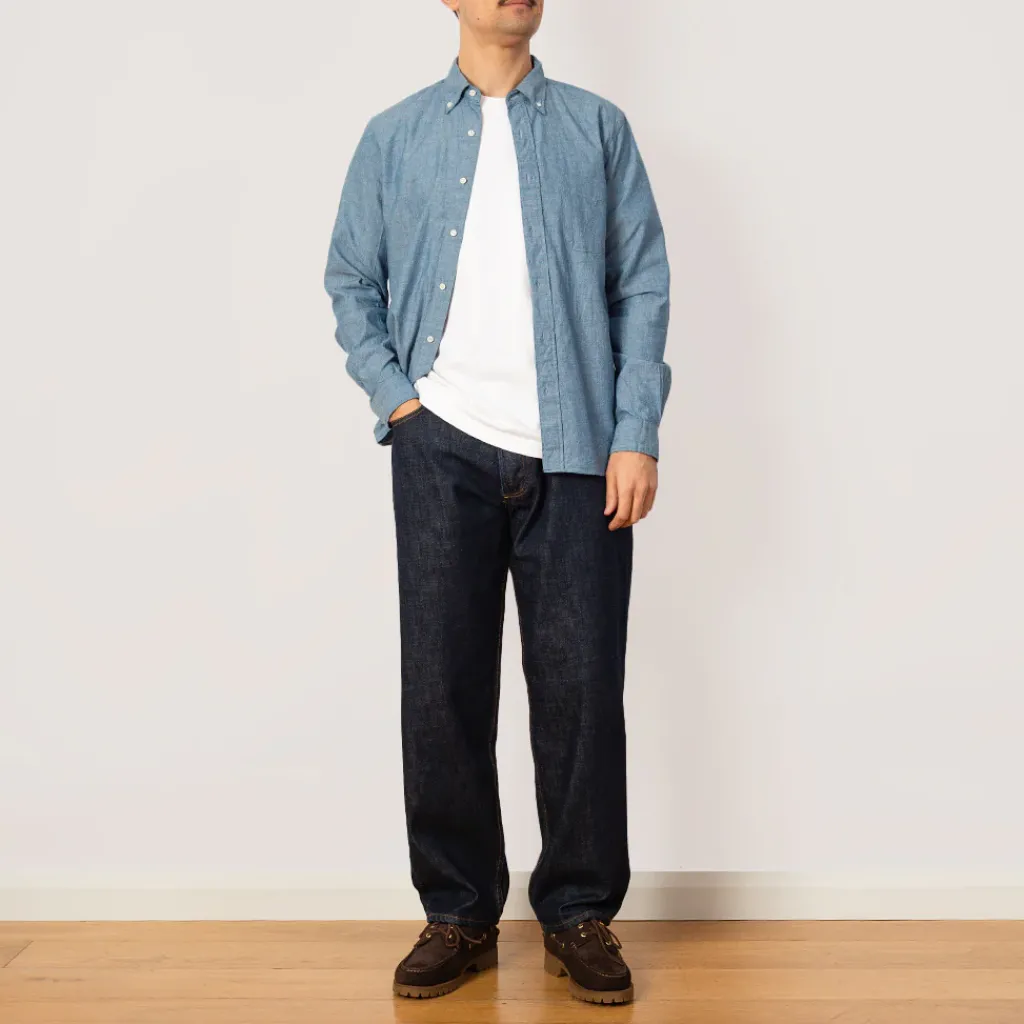 Shirts|Beams Plus Chambray Shirt - Sax
