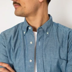Shirts|Beams Plus Chambray Shirt - Sax