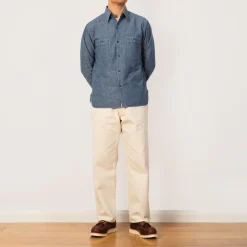 Shirts|Buzz Rickson's Chambray Work Shirt - Blue