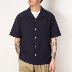 Shirts|Howlin Cocktail Shirt - Navy Seersucker
