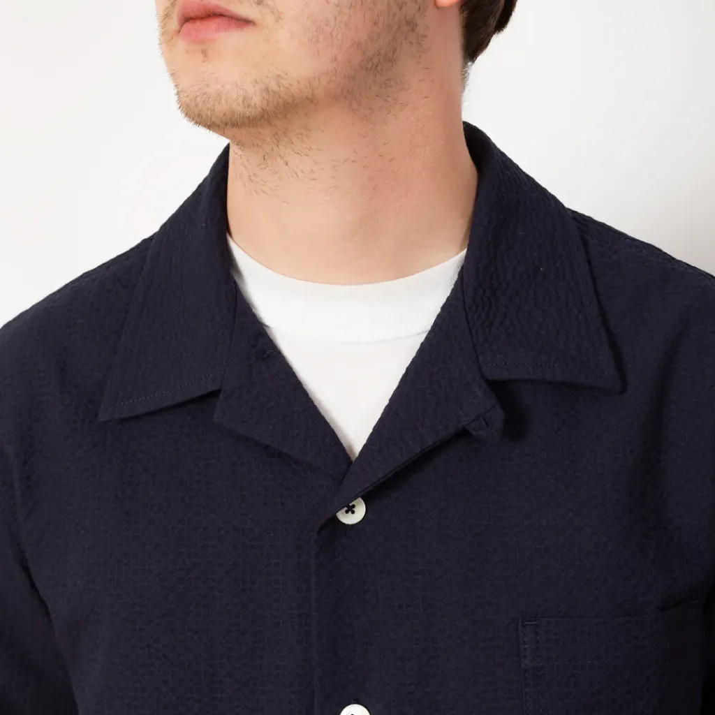 Shirts|Howlin Cocktail Shirt - Navy Seersucker