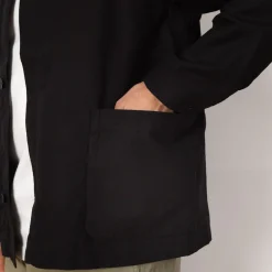 Jackets|Danton Collarless Jacket - Dark Navy