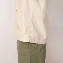 Jackets|Danton Collarless Jacket - Ecru