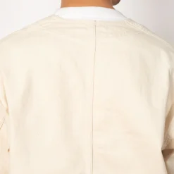 Jackets|Danton Collarless Jacket - Ecru