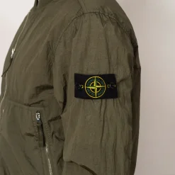 Jackets|Stone Island Crinkle Bomber - Military Green (V0054)