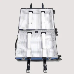 Bags|Globe-Trotter Cruise Four Wheel Carry-On Case - Royal Blue/Navy/Chrome