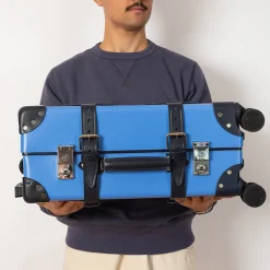 Bags|Globe-Trotter Cruise Four Wheel Carry-On Case - Royal Blue/Navy/Chrome