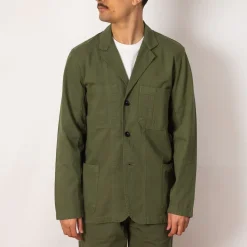 Jackets|Service Works Drill Server Suit Jacket - Olive
