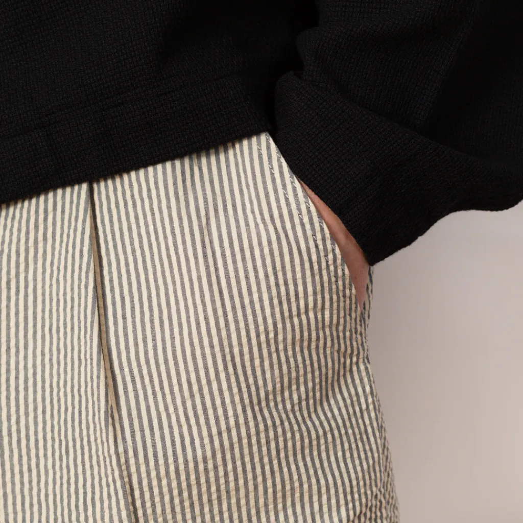 Trousers|Universal Works Duke Pant - Grey Stripe