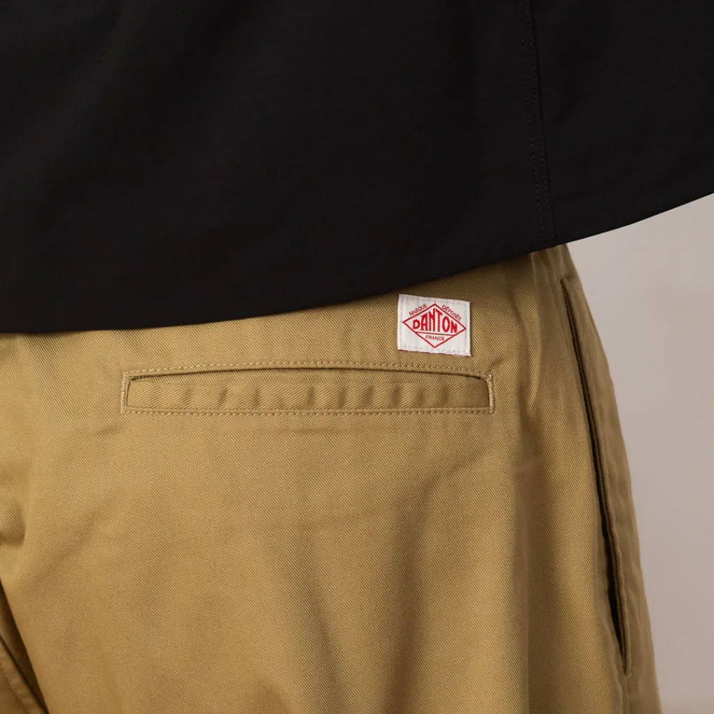 Trousers|Danton Easy Straight Pants - Beige