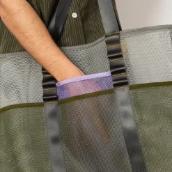 Bags|Brain Dead Equipment Mesh Tote Bag - White Multi