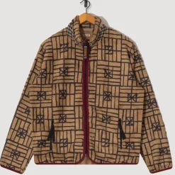 Sweatshirts|Kapital Folk Domino Zip Fleece - Beige