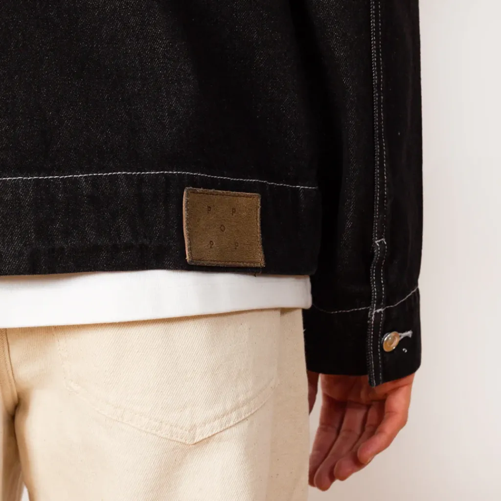 Jackets|Pop Trading Company Full Button Jacket - Black