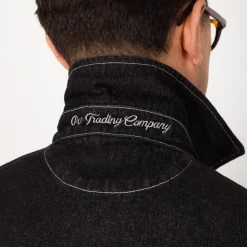 Jackets|Pop Trading Company Full Button Jacket - Black