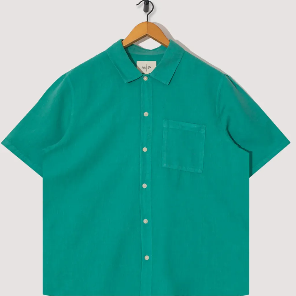 Shirts|Folk Gabe Shirt - Tropical Green