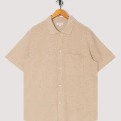 Shirts|Norse Projects Gustav Crochet Jersey Shirt - Oatmeal