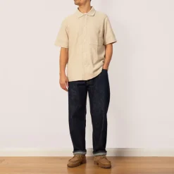 Shirts|Norse Projects Gustav Crochet Jersey Shirt - Oatmeal