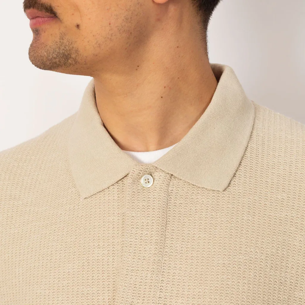 Shirts|Norse Projects Gustav Crochet Jersey Shirt - Oatmeal