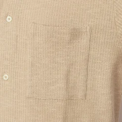 Shirts|Norse Projects Gustav Crochet Jersey Shirt - Oatmeal