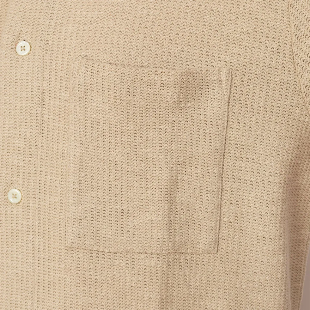 Shirts|Norse Projects Gustav Crochet Jersey Shirt - Oatmeal